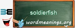 WordMeaning blackboard for soldierfish